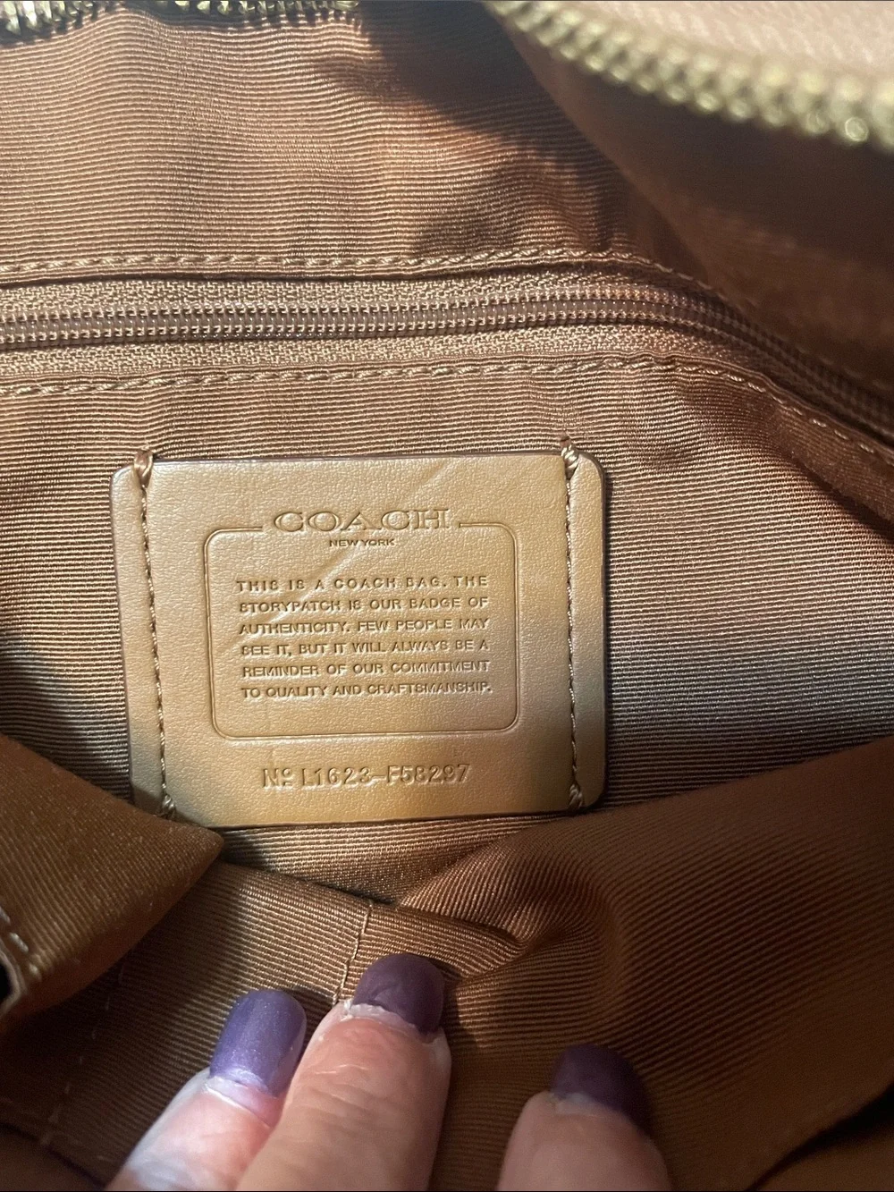 Coach signature file crossbody bag